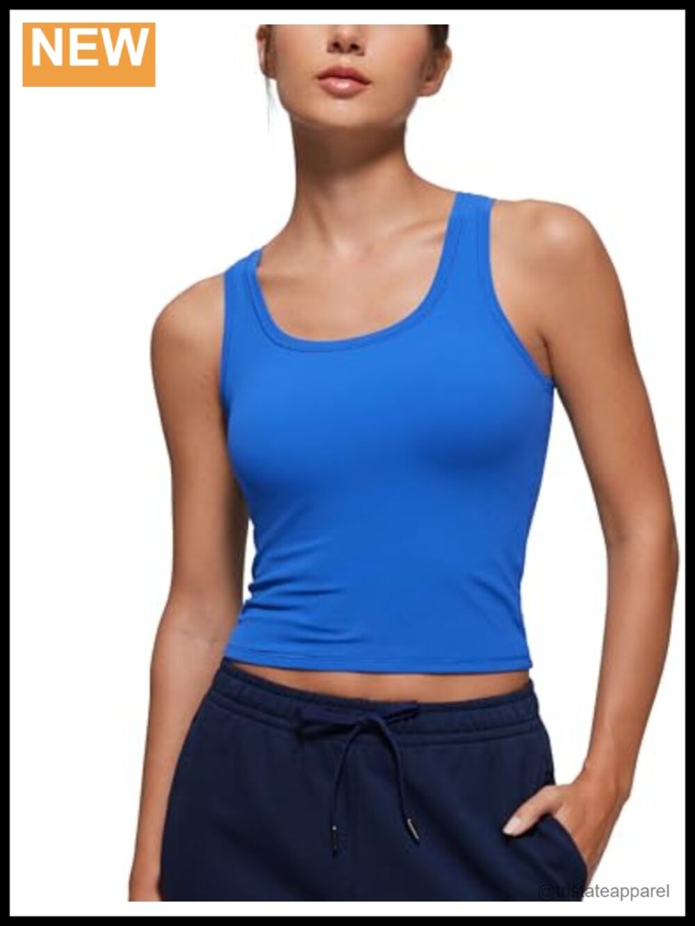 CRZ YOGA Softembrace Scoop Neck Tank Top Fitted Sleeveless Workout